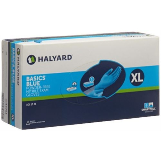 Рукавички оглядові HALYARD нітрилові XL Basic сині 170 шт