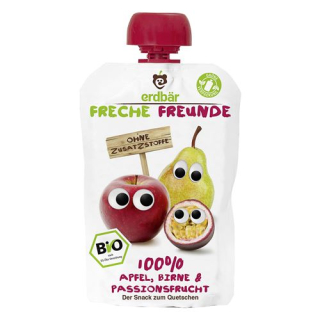 Naughty friends Quetschmus apple pear and passion fruit Battalion 200ml