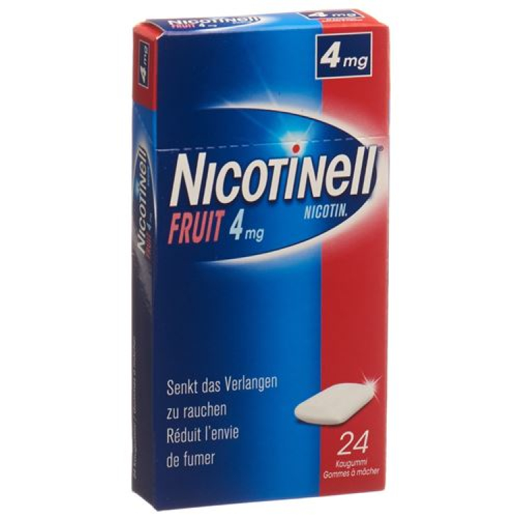 Kẹo cao su Nicotinell 4 mg trái cây 24 chiếc