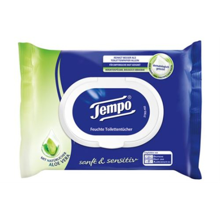 Tempo toilet paper damp gentle & sensitive 42 pcs
