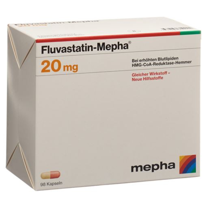 Fluvastatin Mepha Kaps 20 mg 98 kom