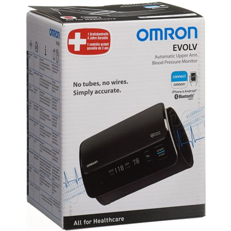 Omron არტერიული წნევის მონიტორი ზედა მკლავი EVOLV IT