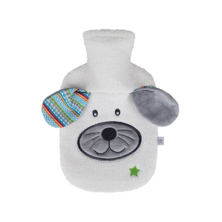 Fashy children's hot water bottle 0.8l dog Dodo white thermoplastic