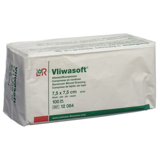 Vliwasoft non-woven swabs 7.5x7.5cm 6-ply bag 100 pcs