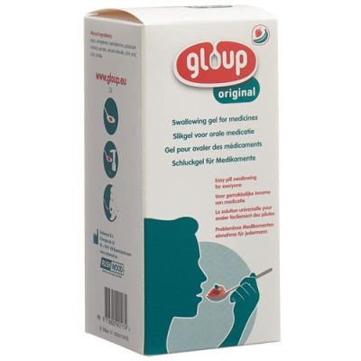 Gloup swallow gel for drugs original with strawberry-banana flavor 500ml