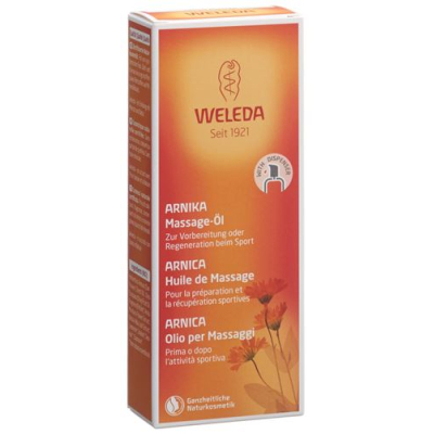 Weleda arnica massage oil glass bottle 100 ml