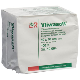 Vliwasoft அல்லாத நெய்த ஸ்வாப்ஸ் 10x10cm 4-ply பட்டாலியன் 100 pcs