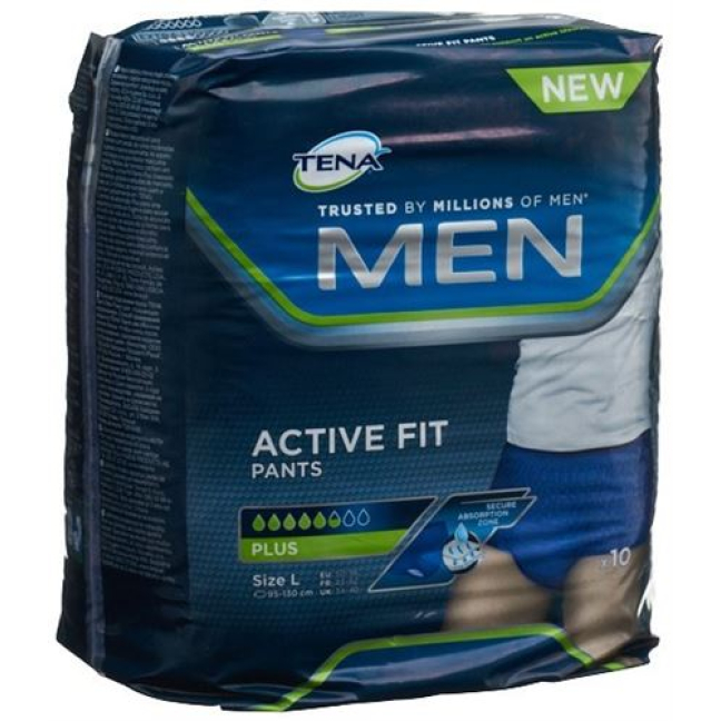 TENA Men Active Fit Pants L 10 pcs - Buy Online at Beeovita