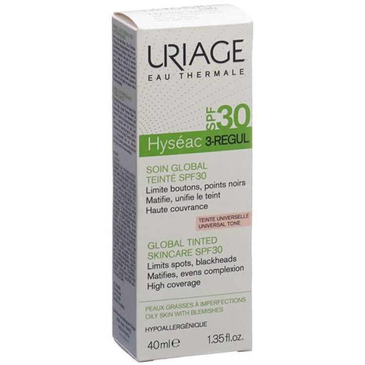 URIAGE Hyséac 3 Regul com cor SPF30 40 ml