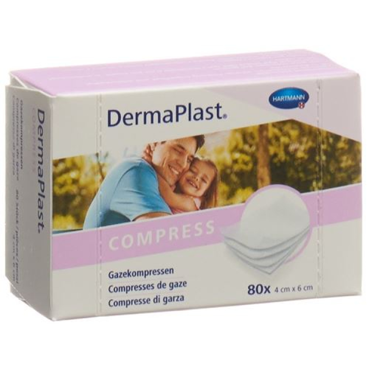 Dermaplast 纱布敷布 4x6cm 无菌 80 片