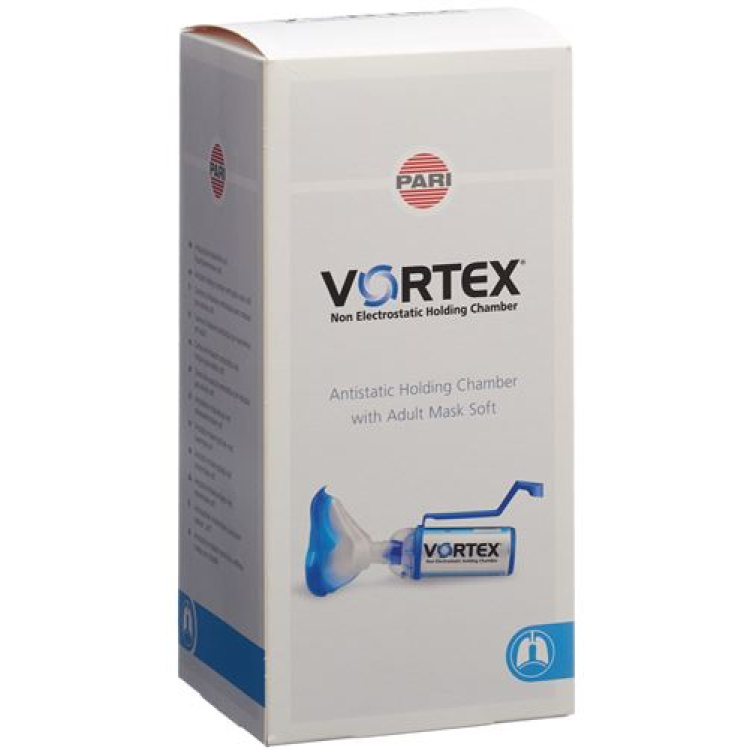 Pari Vortex antistatik Vorschaltkammer böyüklər maskası ilə yumşaq və bir əllə işləməyə kömək edir