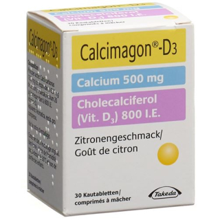Calcimagon D3 Kautabl 500/800 citron Ds 30 pièces