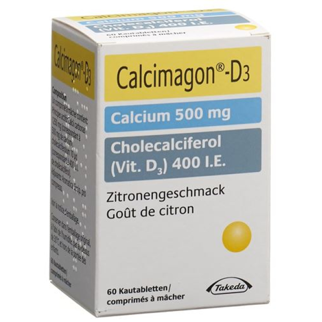 Calcimagon D3 Kautabl citron Ds 60 pcs
