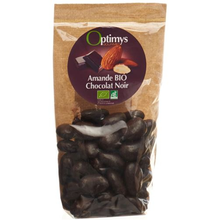 Optimy njutning mandel mörk choklad Bio 150 g