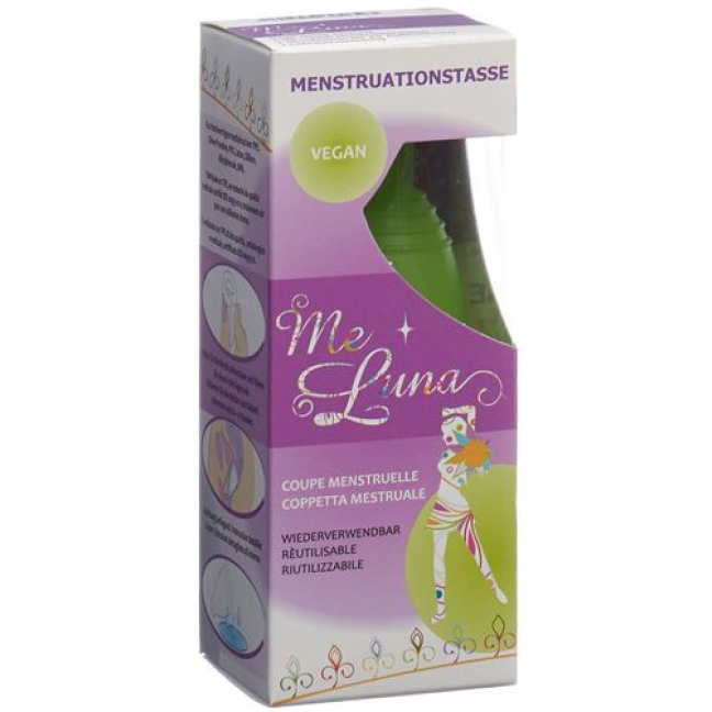 Me Luna Menstrual Cup Classic S Ring Green
