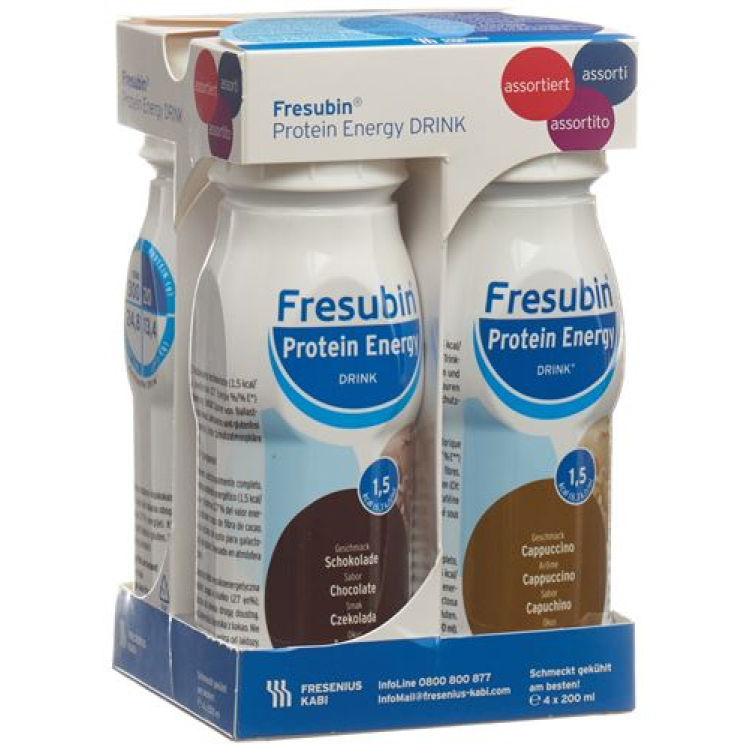 Fresubin Protein Energidrikk assortert 4 Fl 200 ml