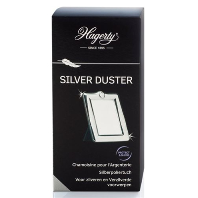 Hagerty silver duster stříbrná látka 55x35cm