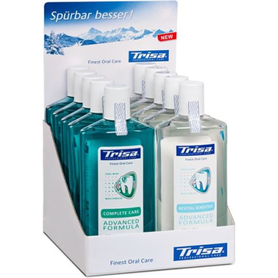 Trisa mouthwash 10 pieces display