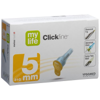 Agulhas para canetas mylife Clickfine 5mm 31G 100 unid.