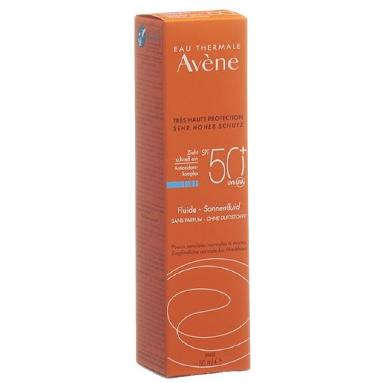 Avene Sun Sun հեղուկ առանց օծանելիքի SPF50 + 50 մլ