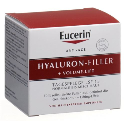 Eucerin hyaluron-filler + volume lift day care ធម្មតាដល់ស្បែករួមបញ្ចូលគ្នា 50ml