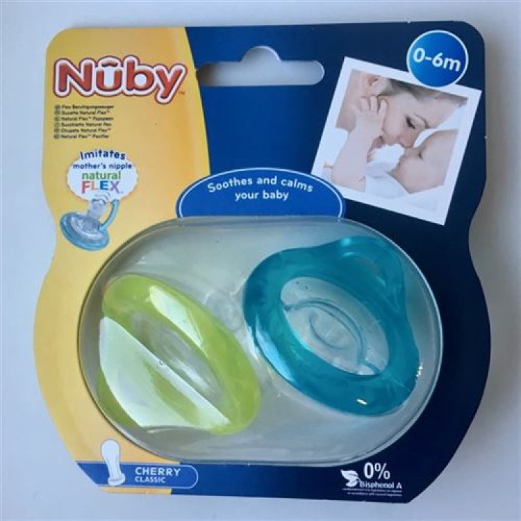 Nuby Pacifier Flex 0-6 months 2 pieces