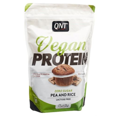 Qnt vegan protein zero sugar lactose free chocolate muffin 500 g