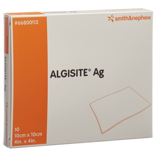 Algisite Ag alginate compresses 10x10cm 10 pcs
