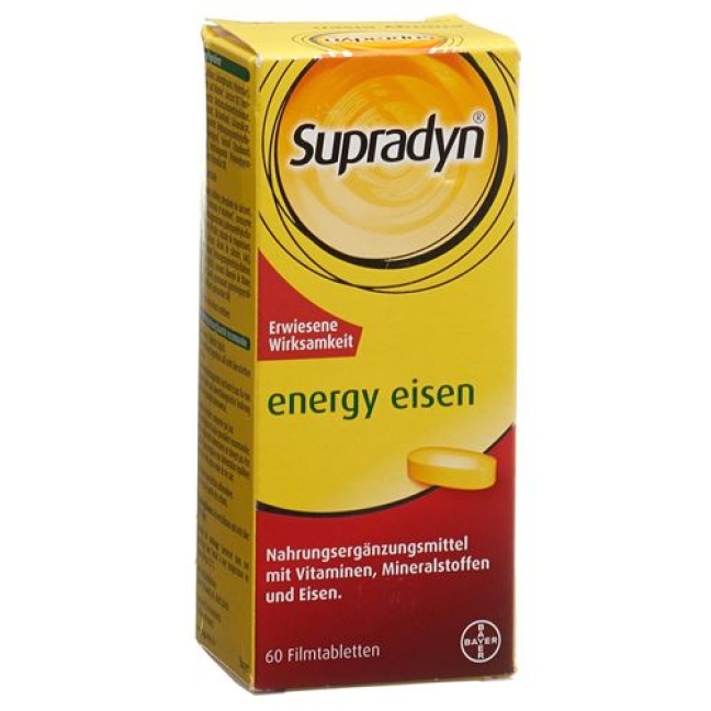 Supradyn Energy iron 60 filmdrasjerte tabletter