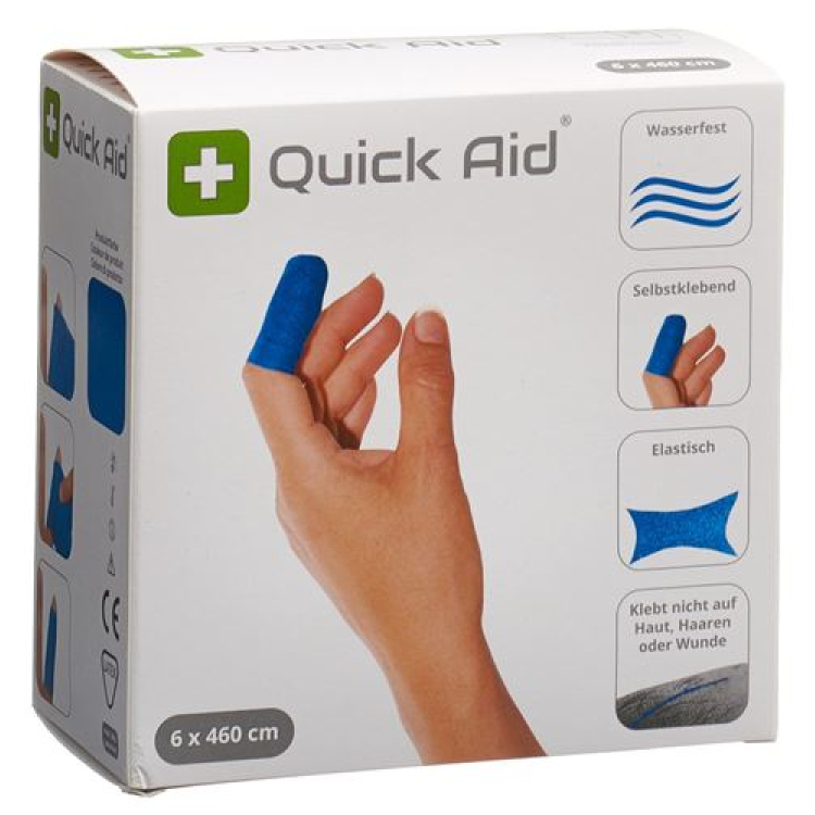 Quick Aid plasters 6x460cm latex blue role