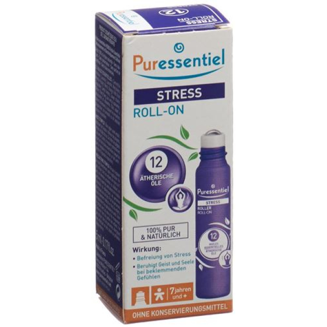 Puressentiel Stress Roll-On ml aux 12 huiles essentielles Fl 5