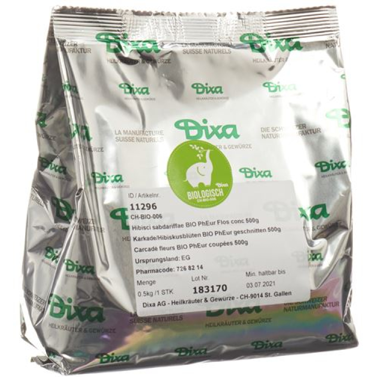 Hoa dâm bụt Dixa Karkade đã cắt PhEur BIO 500 g