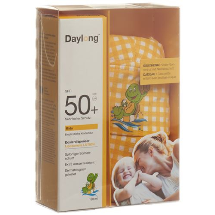 Daylong Kids SPF50+ mit Sonnenhut Disp 150 ml