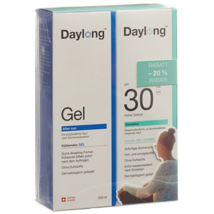 Daylong Sensitive Gel-Creme SPF30 & After sun Gel 2x200ml -2