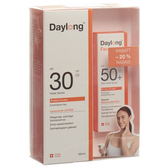 Daylong Protect & care Face Fluid SPF50 + 50ml + & Body SPF30 200ml - 20%