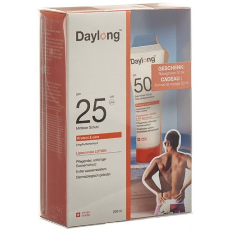 Daylong Protect & Care Lotion SPF25 200ml & Travel size 50+ 50ml
