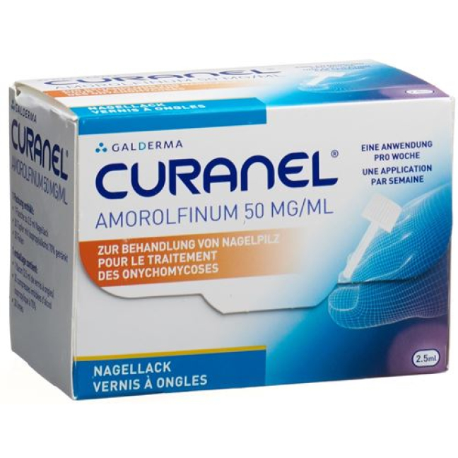 Curanel lak na nehty Amorolfinum 50 mg / ml 2,5 ml Fl