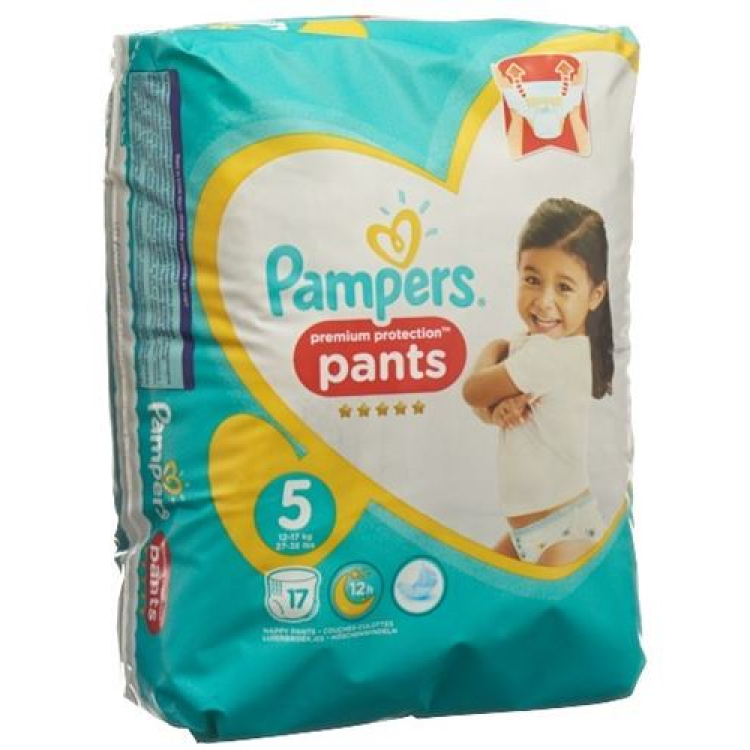 Pampers Premium Protection Pants Gr5 12-17kg Junior Tragepack 17