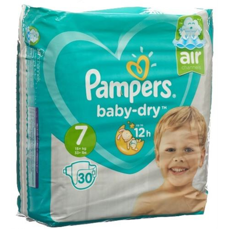 Pampers Baby Dry Gr7 15+kg Extra Large Sparpackung 30 Stk