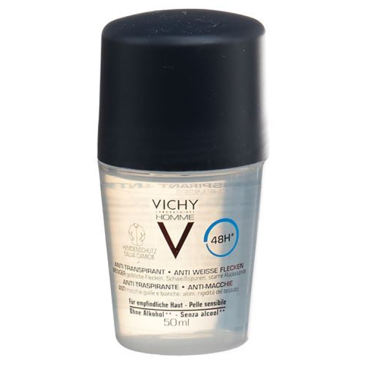 Vichy Homme Deodorant anti-stain 48h roll-on 50 ml