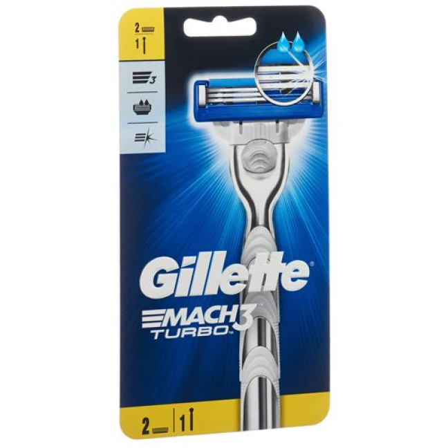 Gillette Mach3 Turbo razor with 2 blades