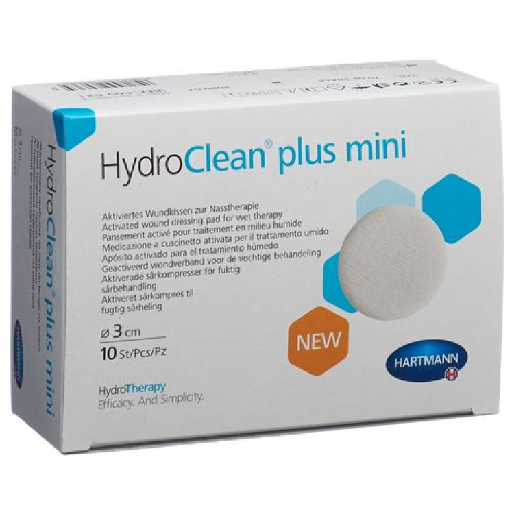 HydroClean plus wound pad 3cm round mini 10 pcs