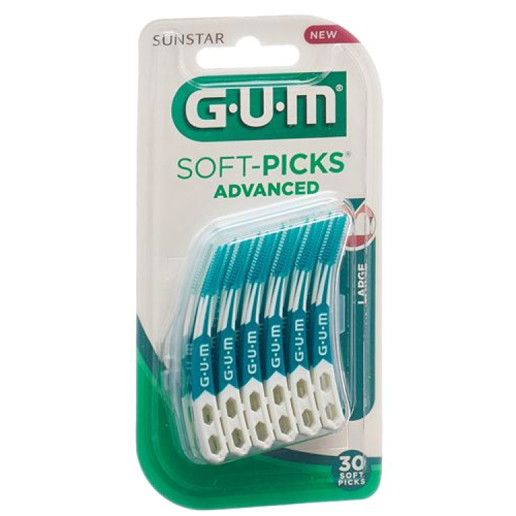 GUM SUNSTAR štetiny Softpicks Advanced Large 30 ks