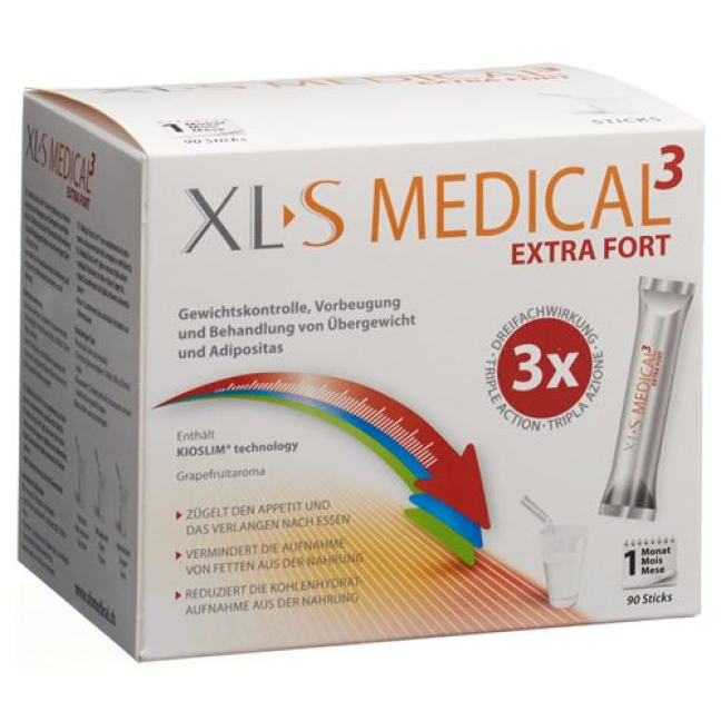 XL-S MEDICAL Extra Fort3 Stick 90 kpl