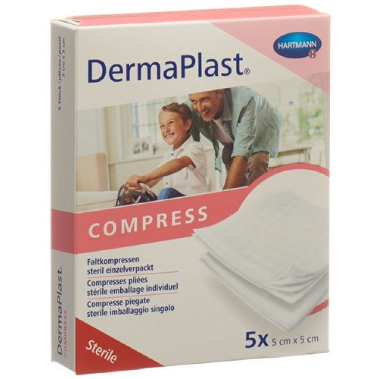 DERMAPLAST Faltkompr Typ17 5x5cm 8fach 5 x 2 件