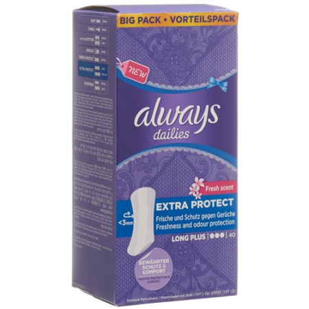 always panty liner Extra Protect Long Plus Fresh value pack 40