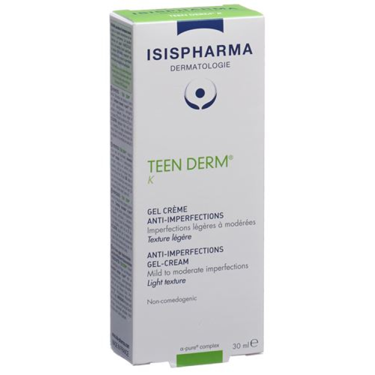 ISIS PHARMACEUTICALS TEEN DERM K Tb 30 毫升