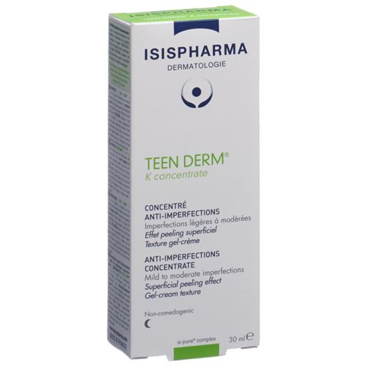 ISIS PHARMACEUTICALS TEEN DERM K CONCENTRÉ Tb 30 ml