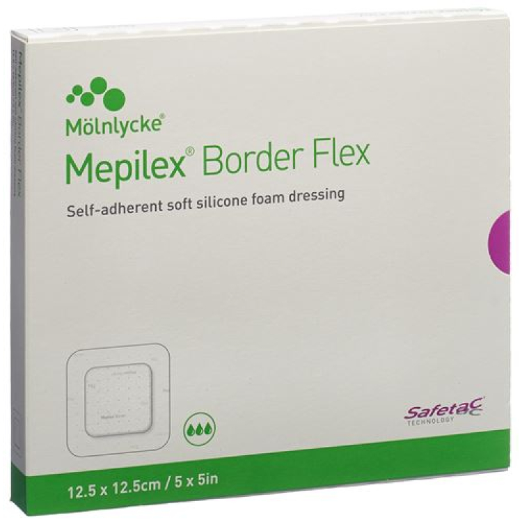 Повязки Mepilex Border Flex 12,5x12,5 см 5 шт.