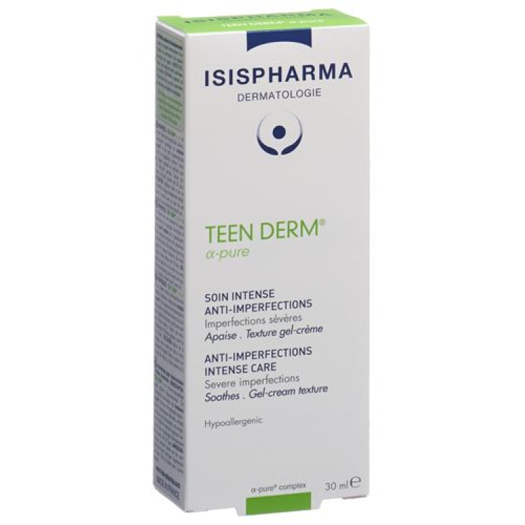 ISIS PHARMACEUTICALS TEEN DERM ALPHA PURE Tb 30 毫升